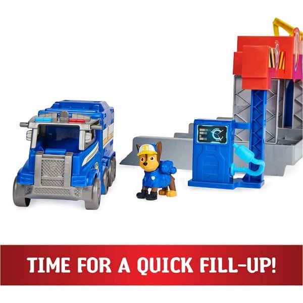 paw patrol big truck pups, truck stop hq, 3ft. wide transforming playset, action figures, toy cars, lights and sounds, kids toys for ages 3 and up4