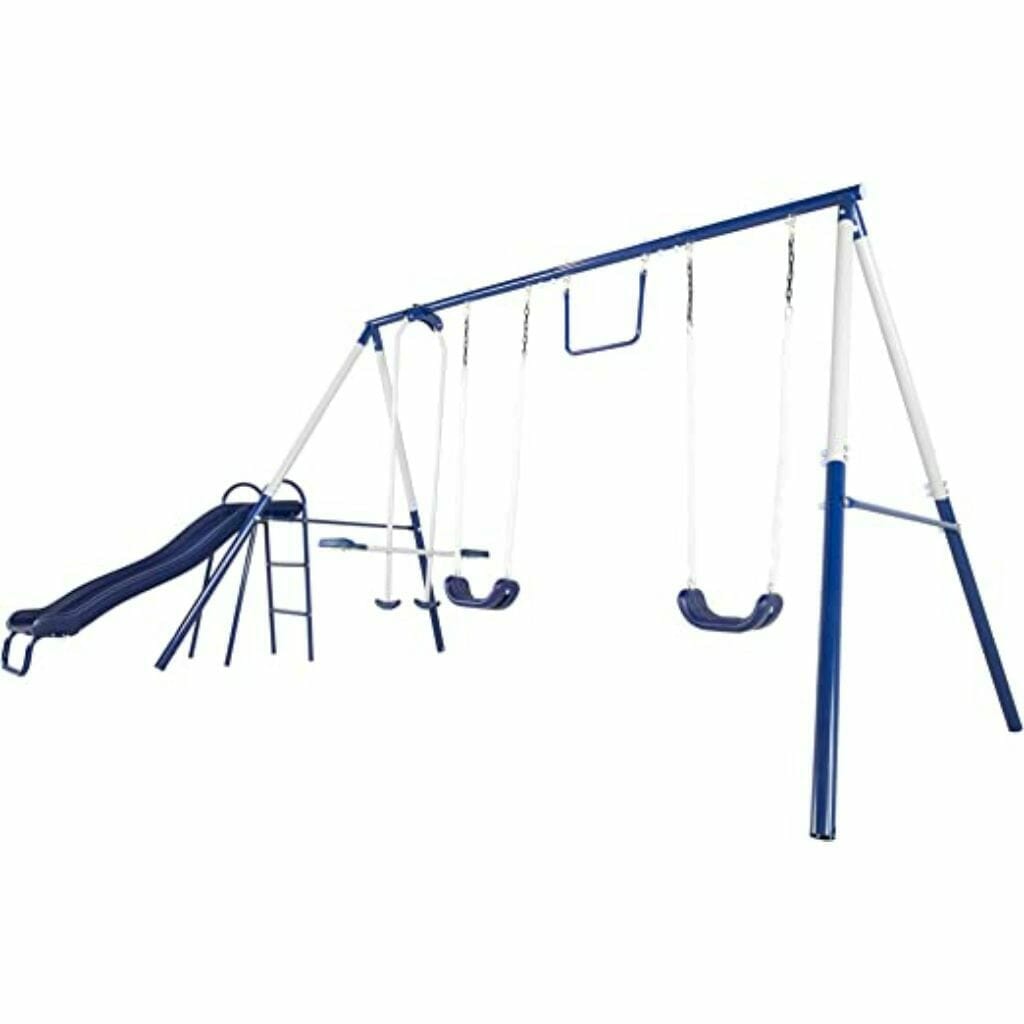 sportspower arcadia swing set outdoor heavy duty metal playset for kids 5