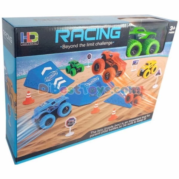 racing beyond the limit challenge inertial monster truck track set (vehicle colors may vary) (2)