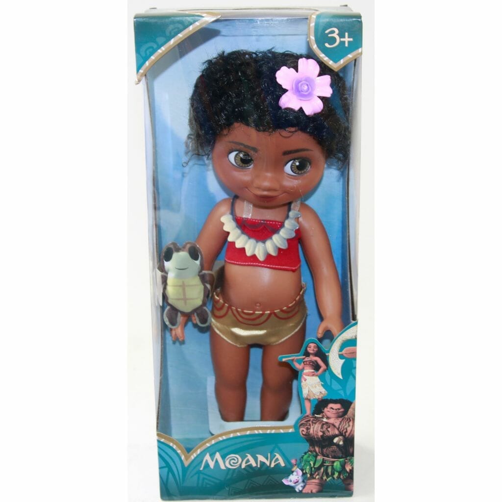 moana doll with sand on feet