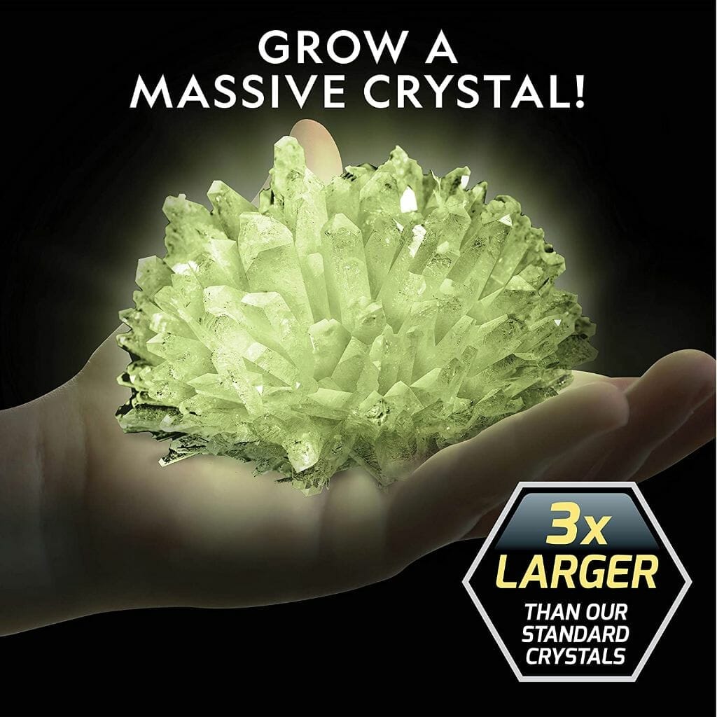 Growing Kit-NATIONAL GEOGRAPHIC Jumbo Crystal Growing Kit - Grow a Giant  Glow in the Dark Crystal in a Few Days with this Crystal Making Kit, Up To  3x Larger Than Our Standard